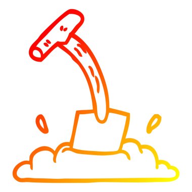 sıcak degrade çizgi çizim karikatür maça