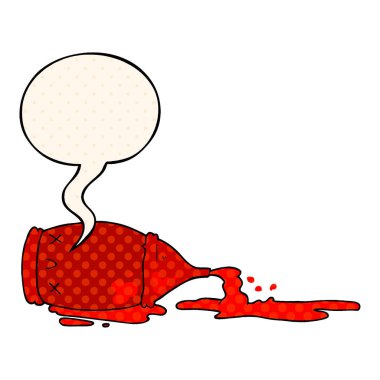 çizgi roman tarzında kabarcık ve konuşma balon dökülmüş