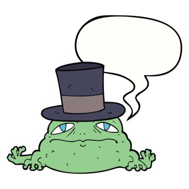 karikatür zengin kurbağa ve konuşma balonu