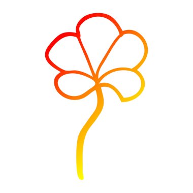 sıcak degrade çizgi çizim karikatür çiçek