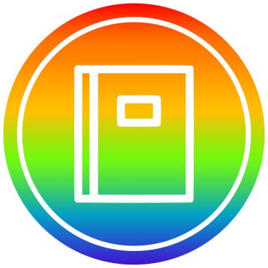 gökkuşağı spektrumunda not defteri dairesel