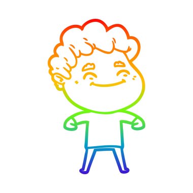 adam degrade karikatür gökkuşağı çizgi çizim