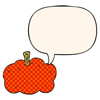 çizgi roman tarzında karikatür kabak ve konuşma balonu