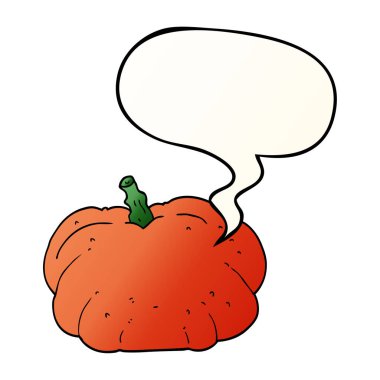 karikatür kabak ve konuşma balcı pürüzsüz degrade tarzında