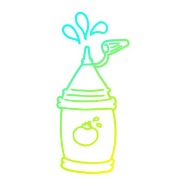 soğuk degrade çizgi çizim karikatür ketçap şişe