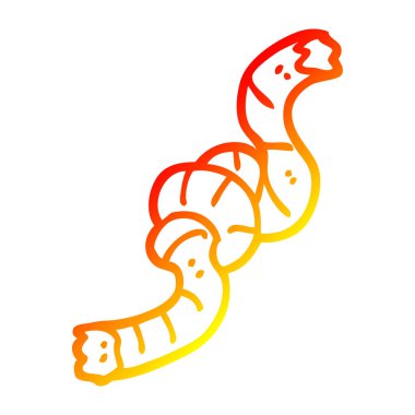 sıcak degrade çizgi çizim karikatür düğümlü halat