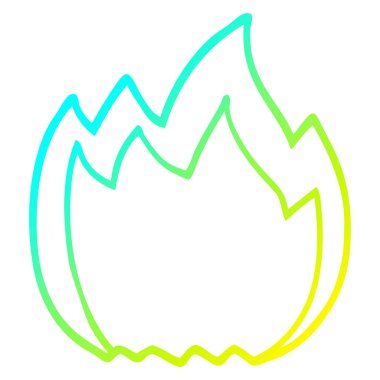 soğuk degrade çizgi çizim karikatür açık alev