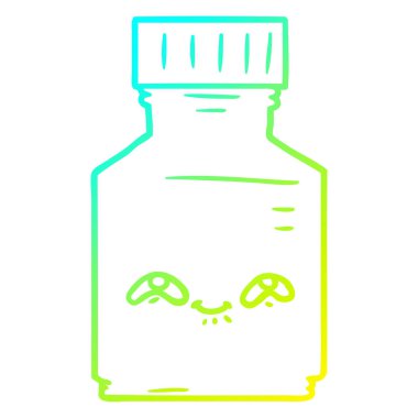 soğuk degrade çizgi çizim karikatür hap kavanoz