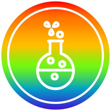 gökkuşağı spektrumunda bilim deneyi dairesel