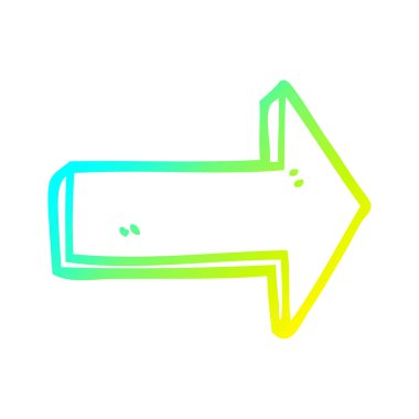 soğuk degrade çizgi çizim karikatür yönveren ok