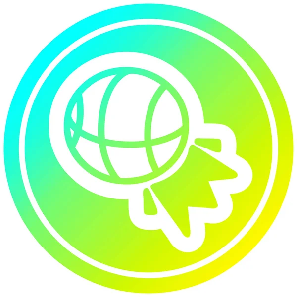 Basketballsport im kalten Gradienten-Spektrum — Stockvektor