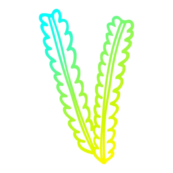 Ligne de gradient froid dessin dessin animé blé — Image vectorielle
