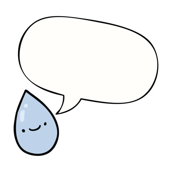 卡通雨滴和语音泡泡 — 图库矢量图片