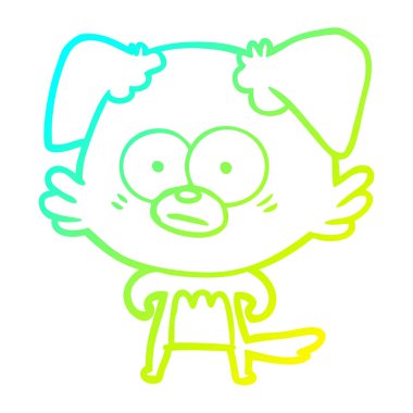 soğuk degrade çizgi çizim sinir köpek karikatür