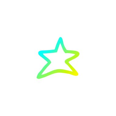 soğuk degrade çizgi çizim karikatür yıldız sembolü