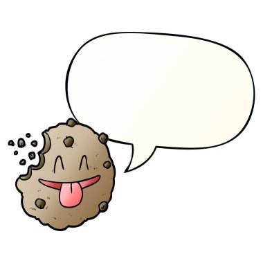 çizgi film çerez ve pürüzsüz degrade tarzında konuşma balonu