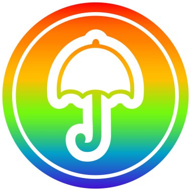 gökkuşağı spektrumunda açık şemsiye