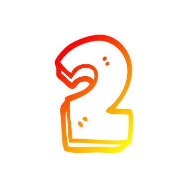 sıcak degrade çizgi çizim karikatür sayısı iki