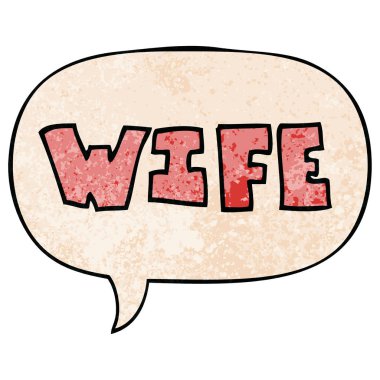 retro doku tarzında karikatür kelime ve konuşma balonu