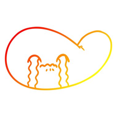 sıcak degrade çizgi çizim karikatür safra kesesi ağlama