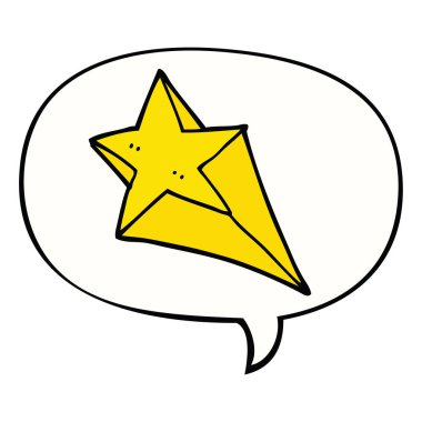 çizgi film çekim yıldız ve konuşma balonu