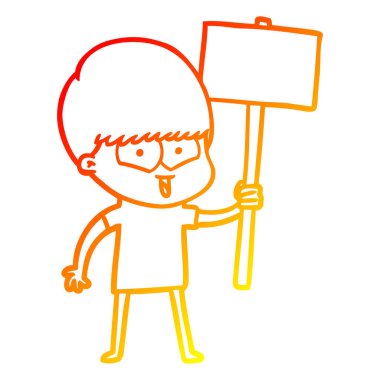 sıcak degrade çizgi çizim karikatür mutlu çocuk