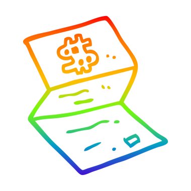 gökkuşağı gradyan çizgi çizim karikatür yasal para mektubu