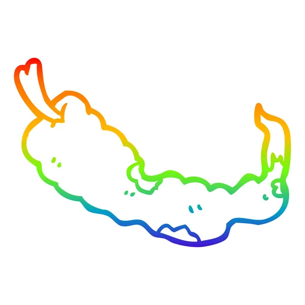 Línea de gradiente arco iris dibujo dibujos animados chile — Archivo Imágenes Vectoriales