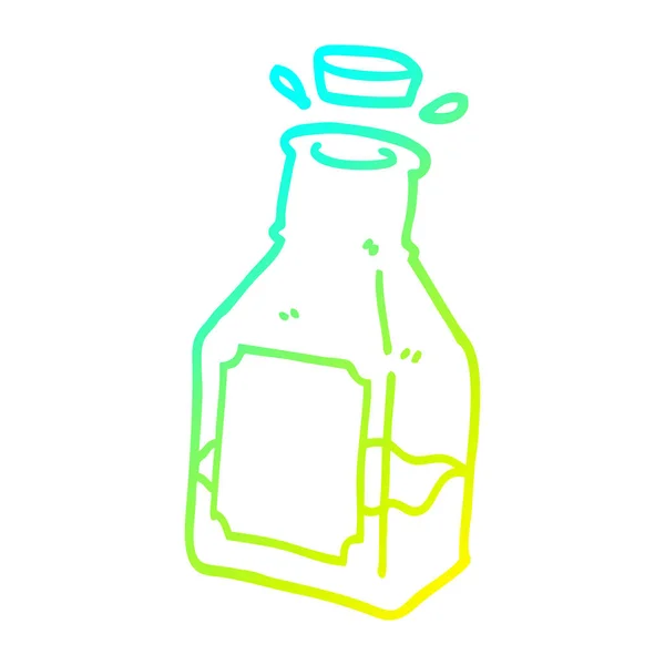 Linea gradiente freddo disegno fumetto bevanda in decanter — Vettoriale Stock