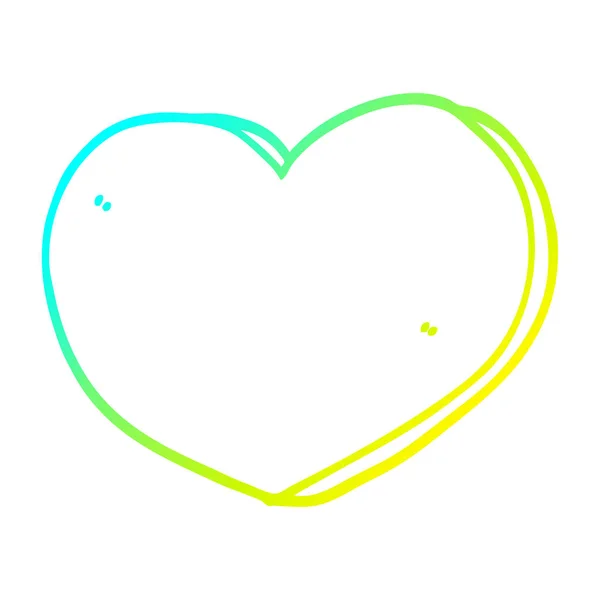 Κρύα γραμμή διαβάθμισης σχέδιο καρτούν αγάπη καρδιά — Διανυσματικό Αρχείο