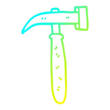 soğuk degrade çizgi çizim karikatür çekiç