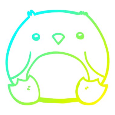 soğuk degrade çizgi çizim Karikatür penguen