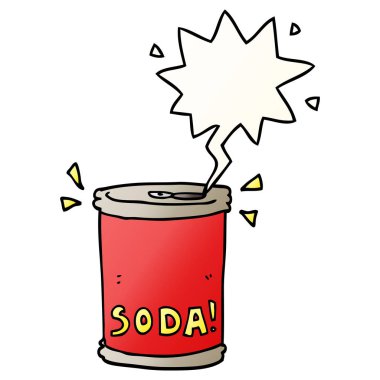 karikatür soda olabilir ve pürüzsüz degrade tarzında konuşma balonu