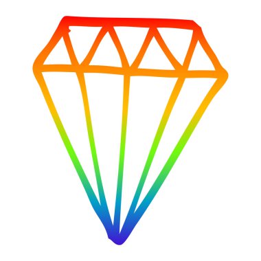 gökkuşağı gradyan çizgi çizim karikatür dövme elmas