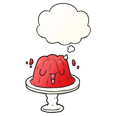 çizgi film jöle ve pürüzsüz degrade tarzında düşünce balonu