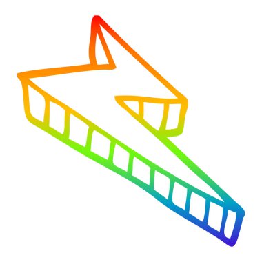 gökkuşağı degrade çizgi çizim karikatür dekoratif yıldırım