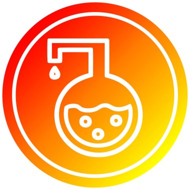 sıcak degrade spektrumda bilim deney dairesel