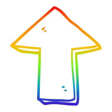 gökkuşağı degrade çizgi çizim karikatür işaret ok