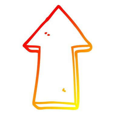 sıcak degrade çizgi çizim karikatür ok