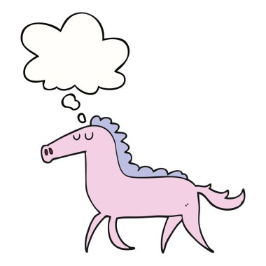 karikatür at ve düşünce balonu