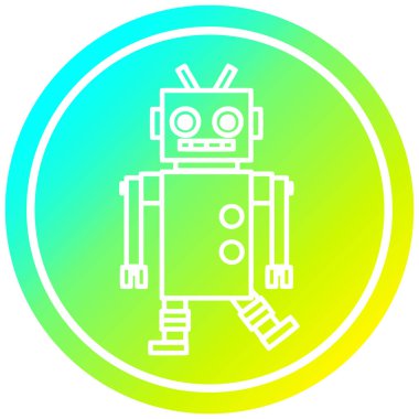 soğuk degrade spektrumda dans robot dairesel