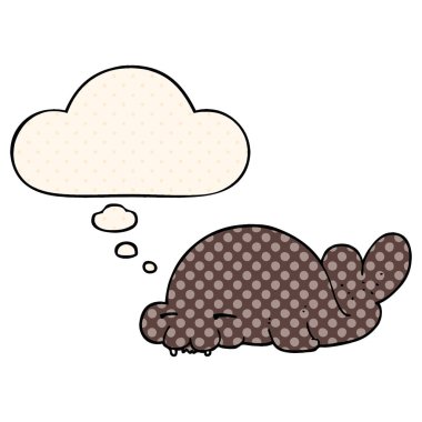 çizgi film mühür ve çizgi roman tarzında düşünce balonu