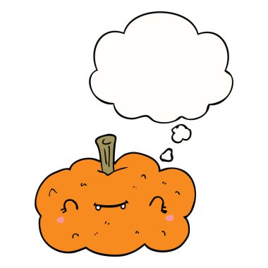 karikatür kabak ve düşünce balonu