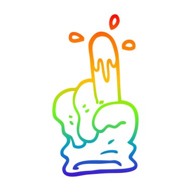 gökkuşağı gradyan çizgi çizim karikatür tıbbi eldiven