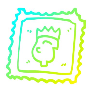 soğuk degrade çizgi çizim karton damga