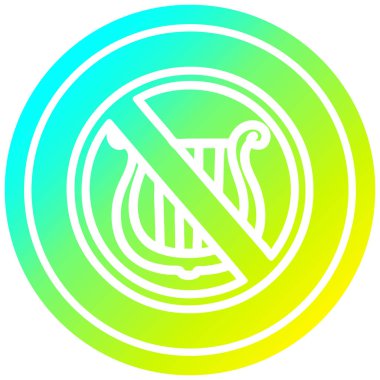 soğuk degrade spektrumda hiçbir müzik dairesel