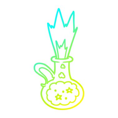 soğuk degrade çizgi çizim karikatür sihirli iksir