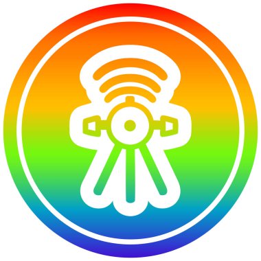 gökkuşağı spektrumunda iletişim uydu dairesel