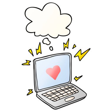 internet dating karikatür ve pürüzsüz degrade s düşünce balonu