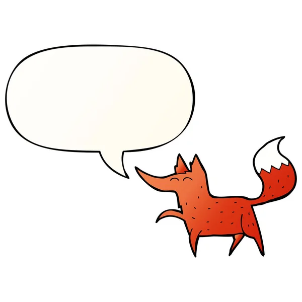 Bublina kreslených lišek a řeči v hladkém stylu přechodu — Stockový vektor